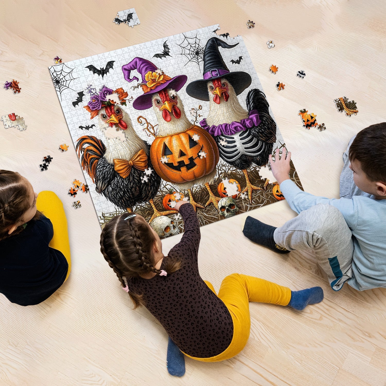 Halloween Trickster Chickens Jigsaw Puzzle 1000 Pieces