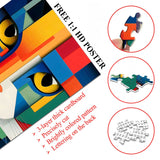 Rompecabezas geométrico de arte de gato, 1000 piezas