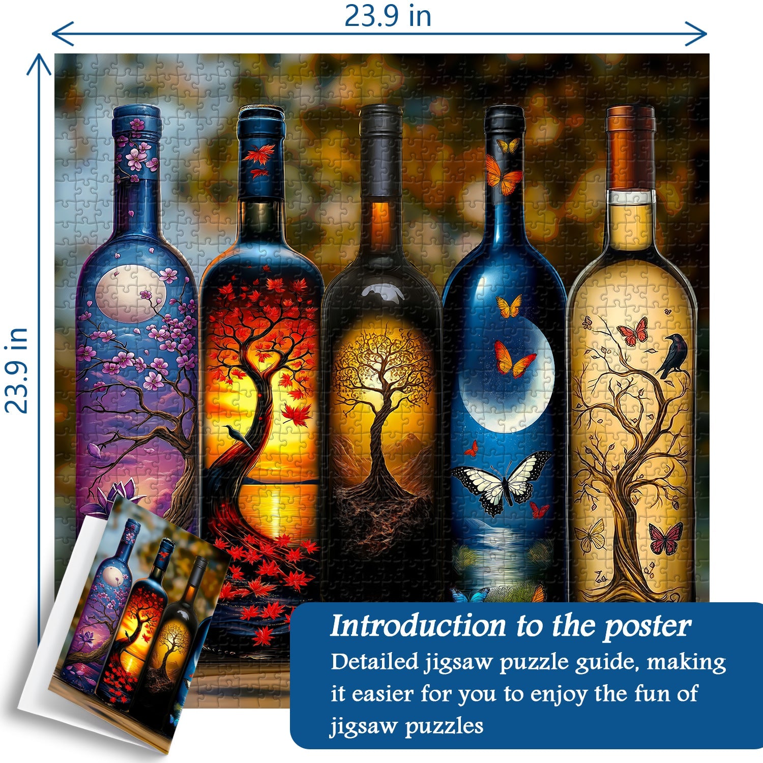 Botella secreta rompecabezas rompecabezas 1000 piezas