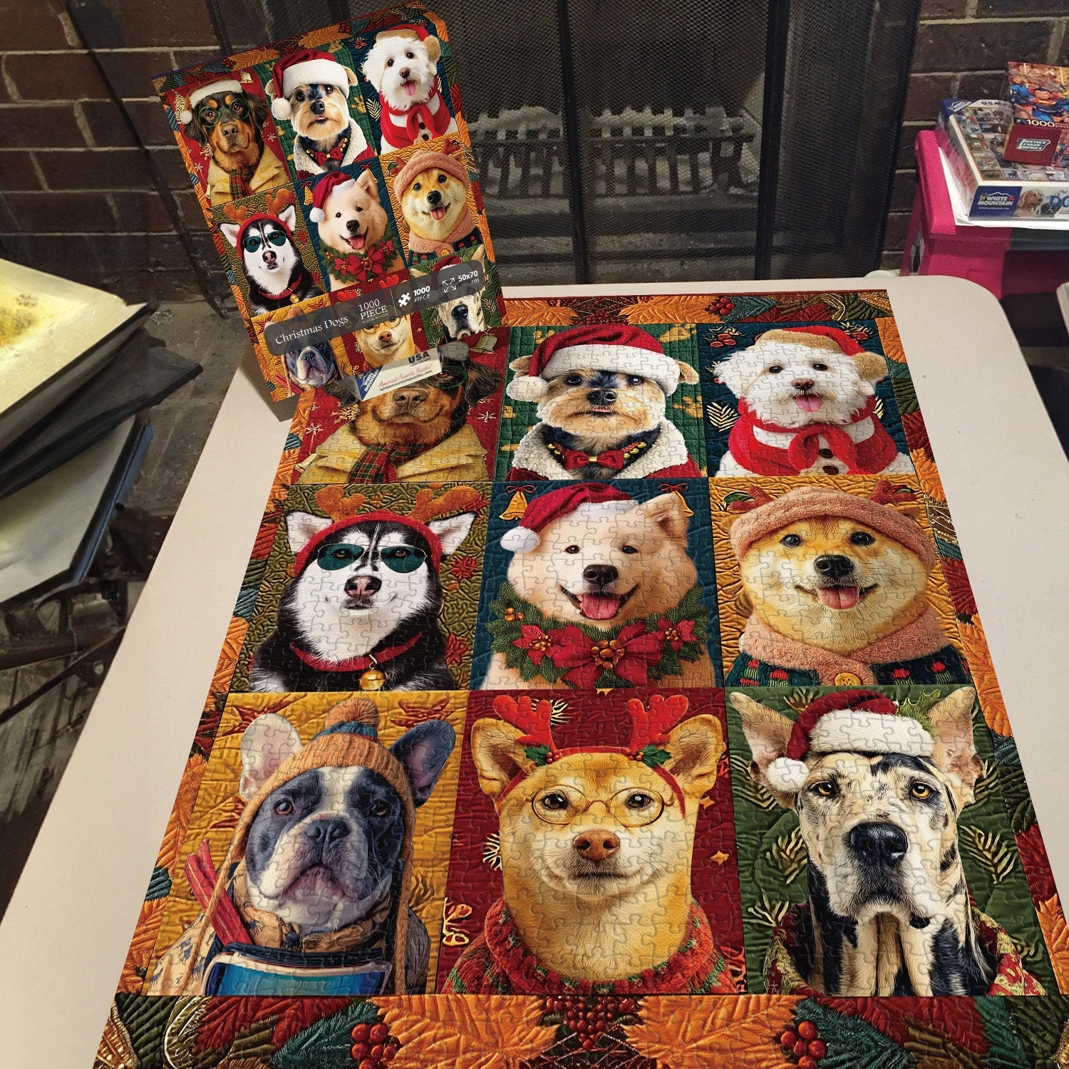Perros de Navidad rompecabezas rompecabezas 1000 piezas