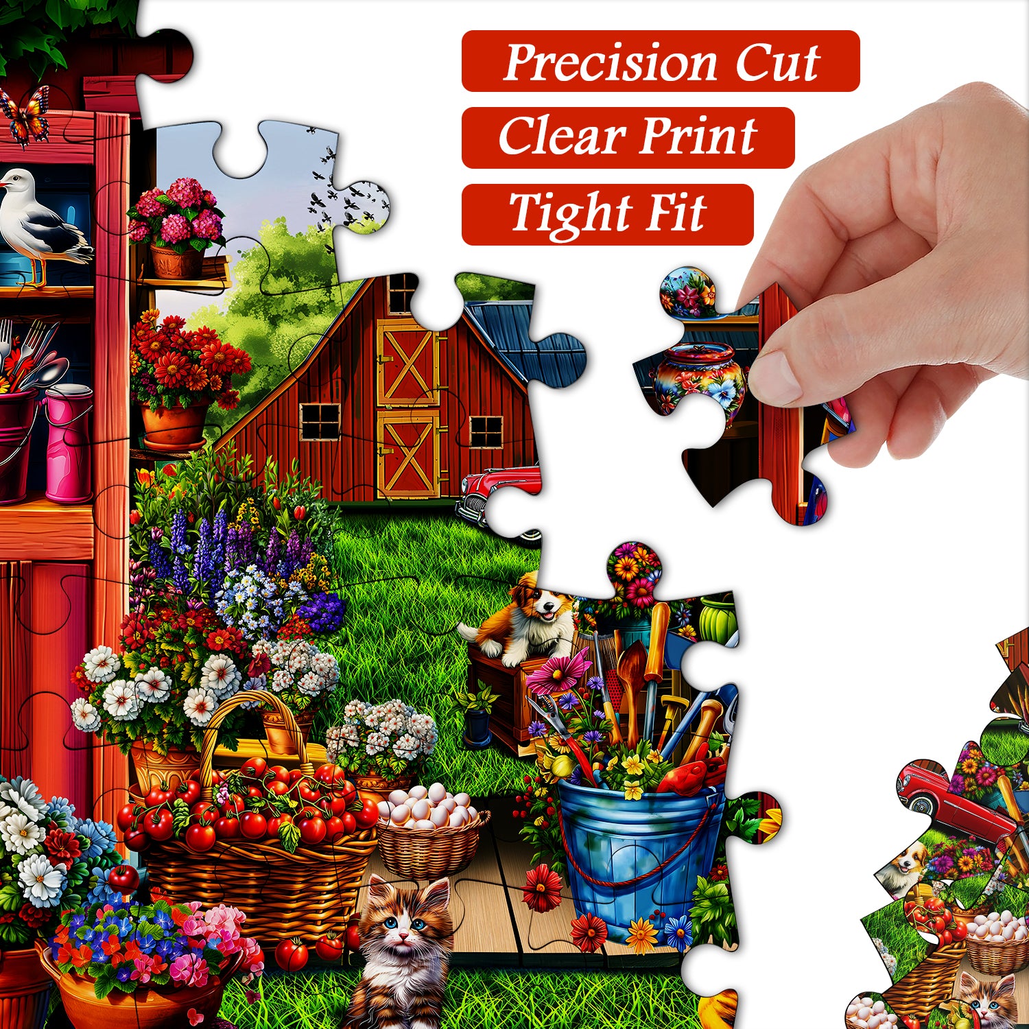 Pielz de rompecabezas de jardín de la granja 1000 piezas