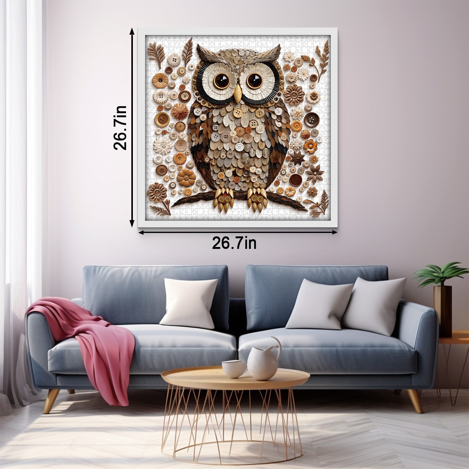 Botón Owl Jigsaw Puzzle 1000 piezas