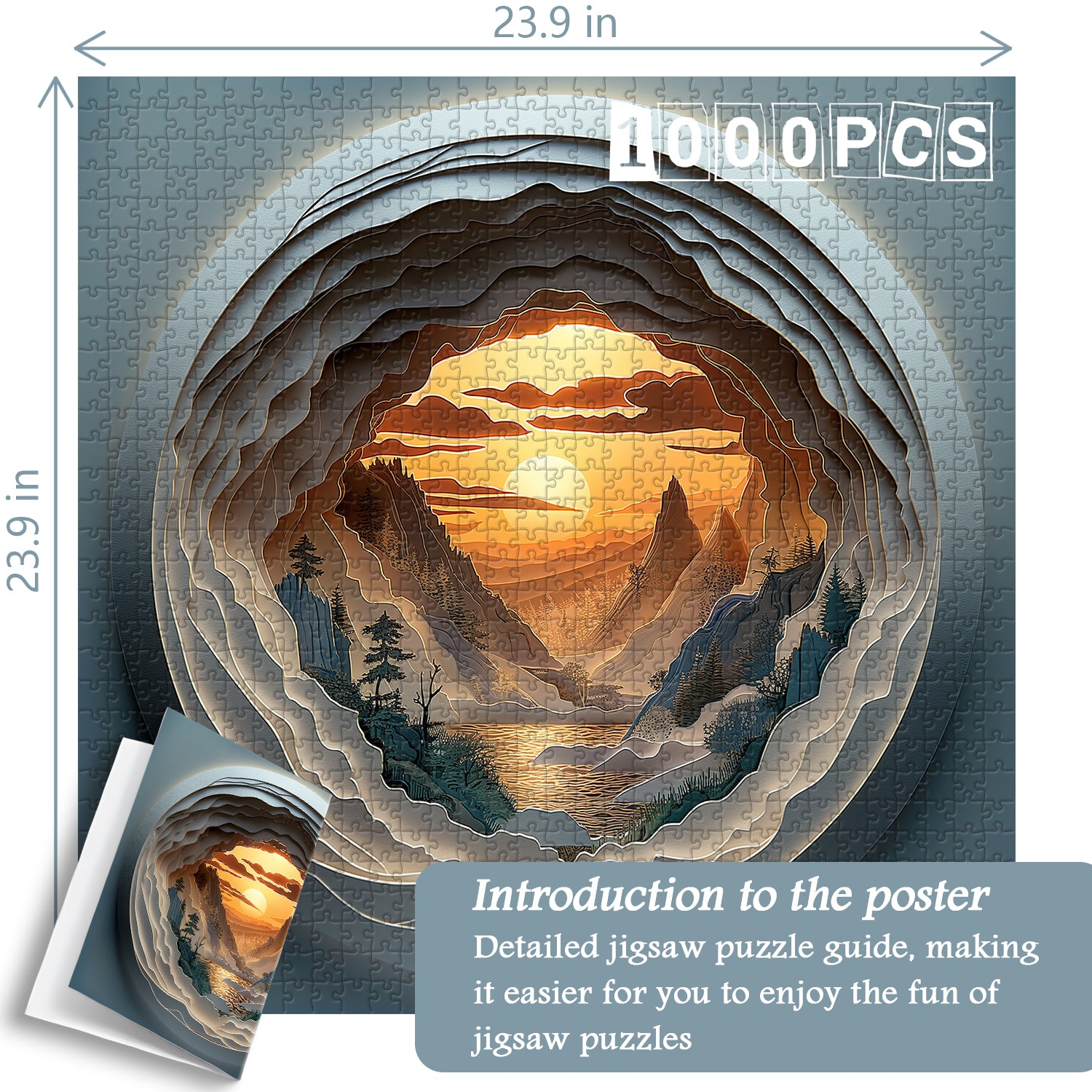 3D Fantasy Landscape Jigsaw Puzzle 1000 piezas