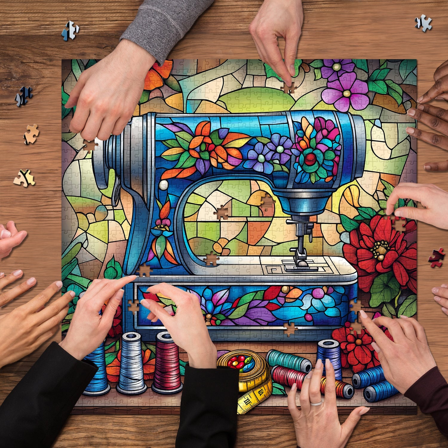 Rompecabezas de costura de vidrieras 1000 piezas