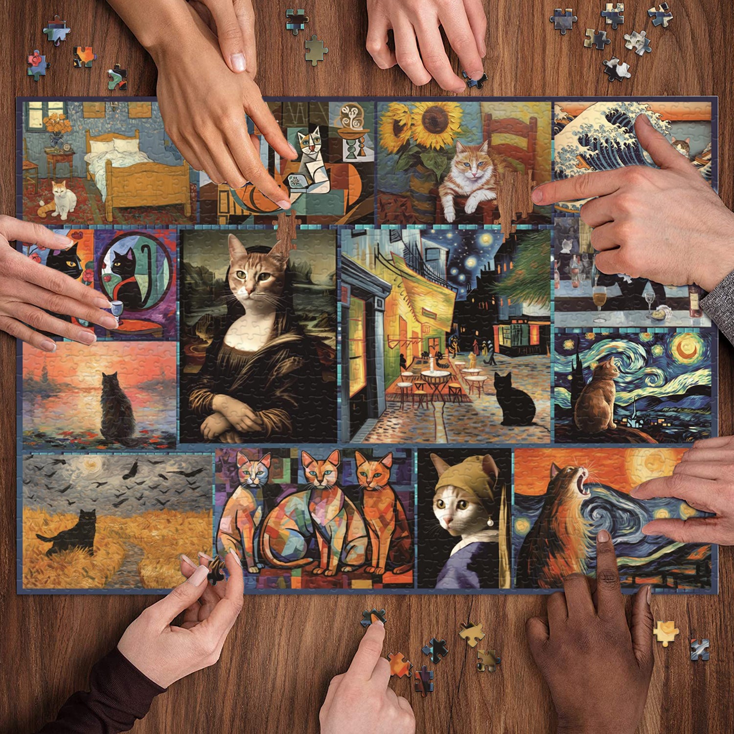 Meows artísticos rompecabezas Puzzle 1000 piezas
