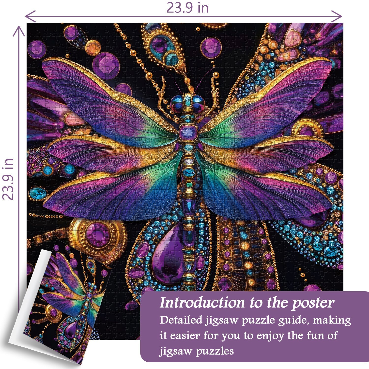 Gemstone Dragonfly Jigsaw Hozzles 1000 piezas