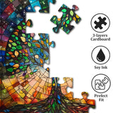 Glasia de vidrieras Jigsaw de follaje Eernal Puzzle 1000 Piezas