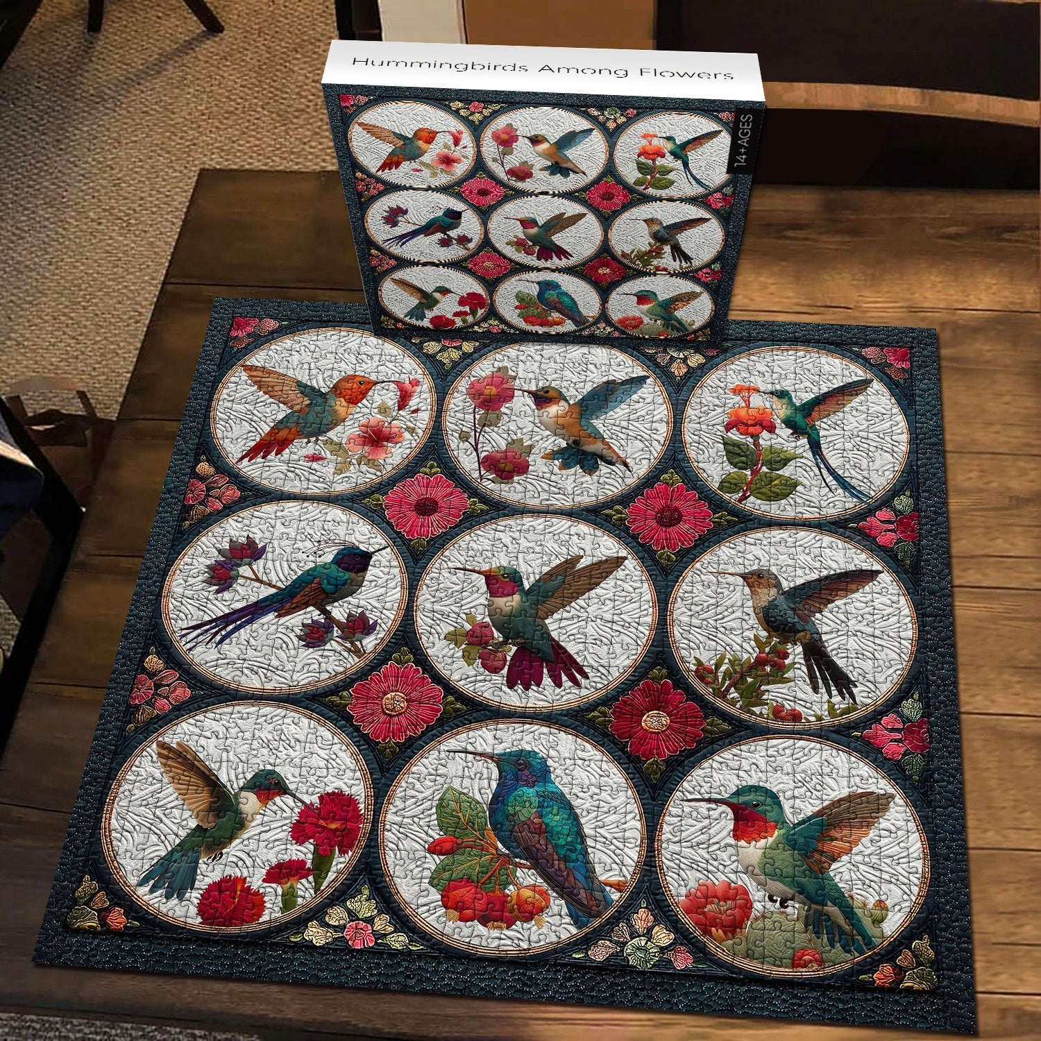 Colibríes entre flores rompecabezas rompecabezas 1000 piezas