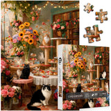 Cozy Cat Cafe Jigsaw Puzzle 1000 Pieces