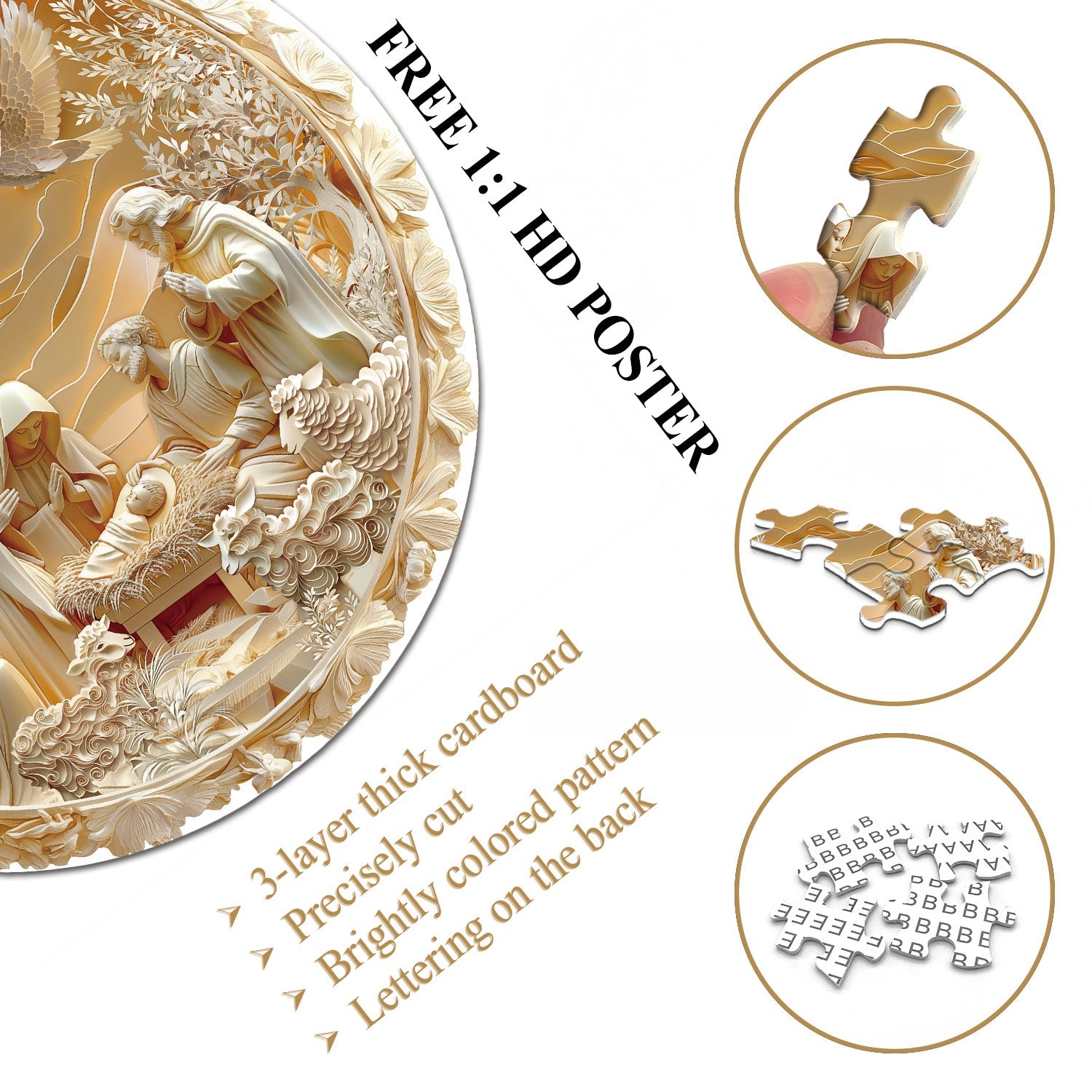 Gracia de Dios Rompecabezas Pizzles 1000 piezas