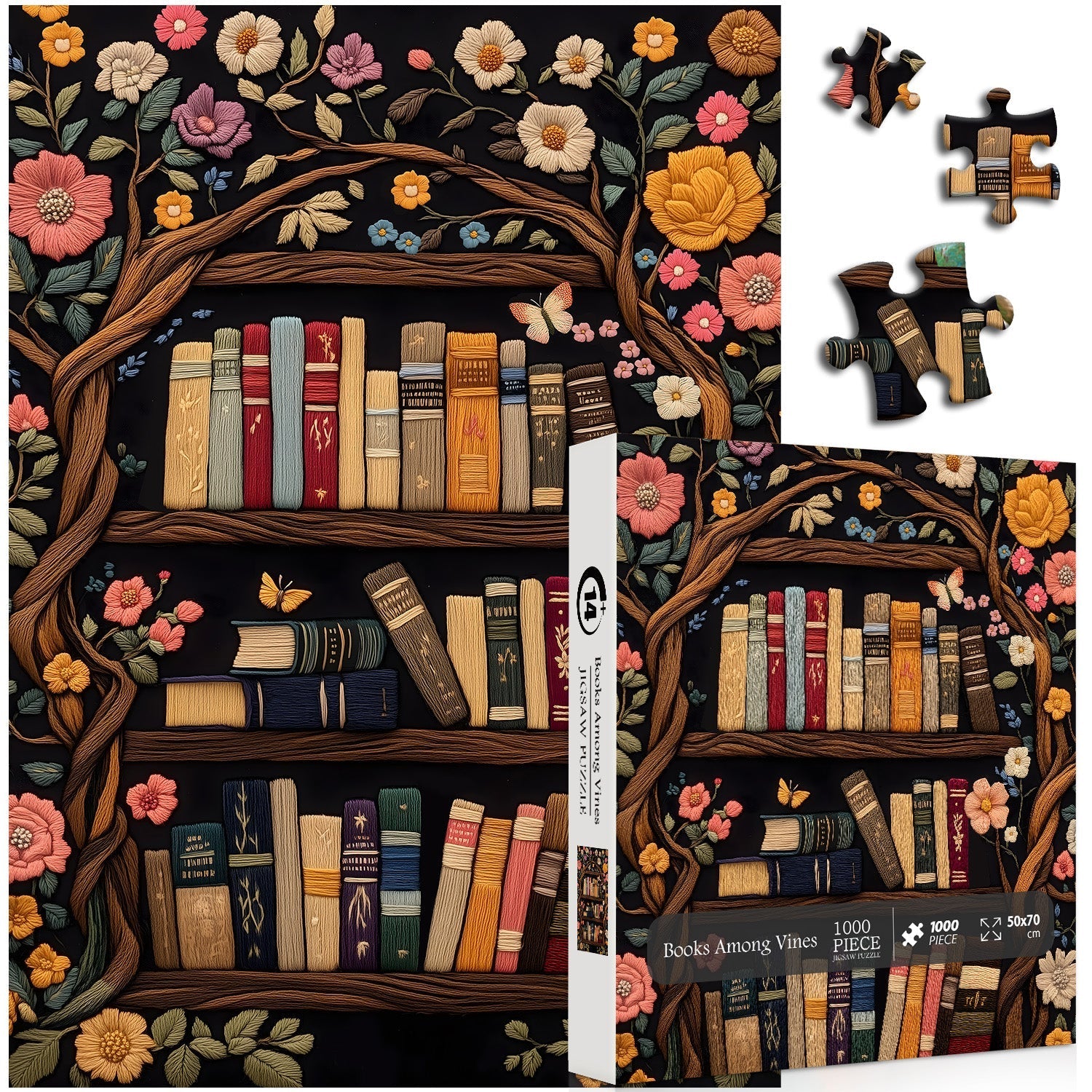 Libros entre Vines Jigsaw Puzzle 1000 piezas