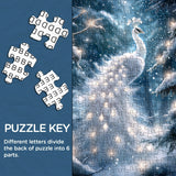 Snowlit Peacock Jigsaw Puzzle 1000 Pieces