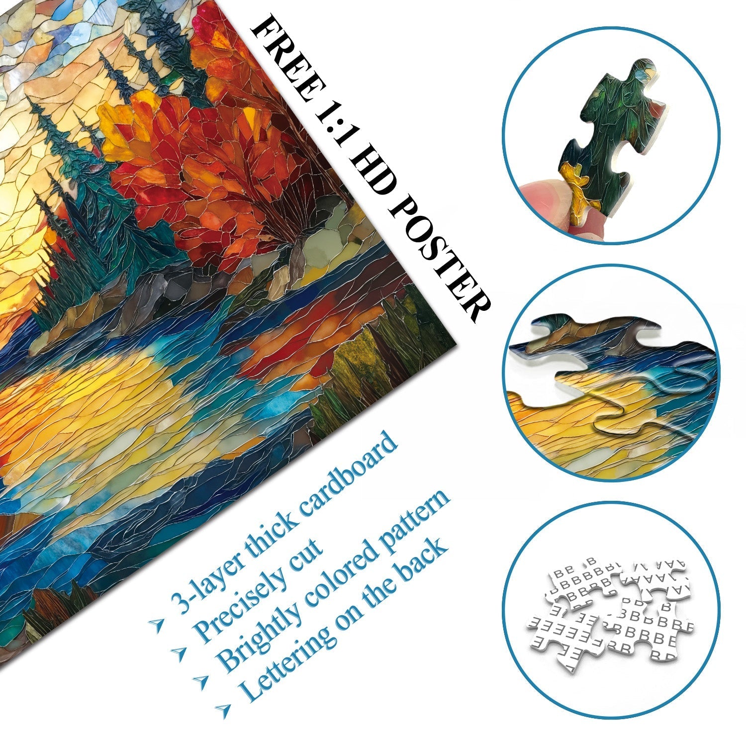 Parque de vidrieras rompecabezas Puzzle 1000 piezas