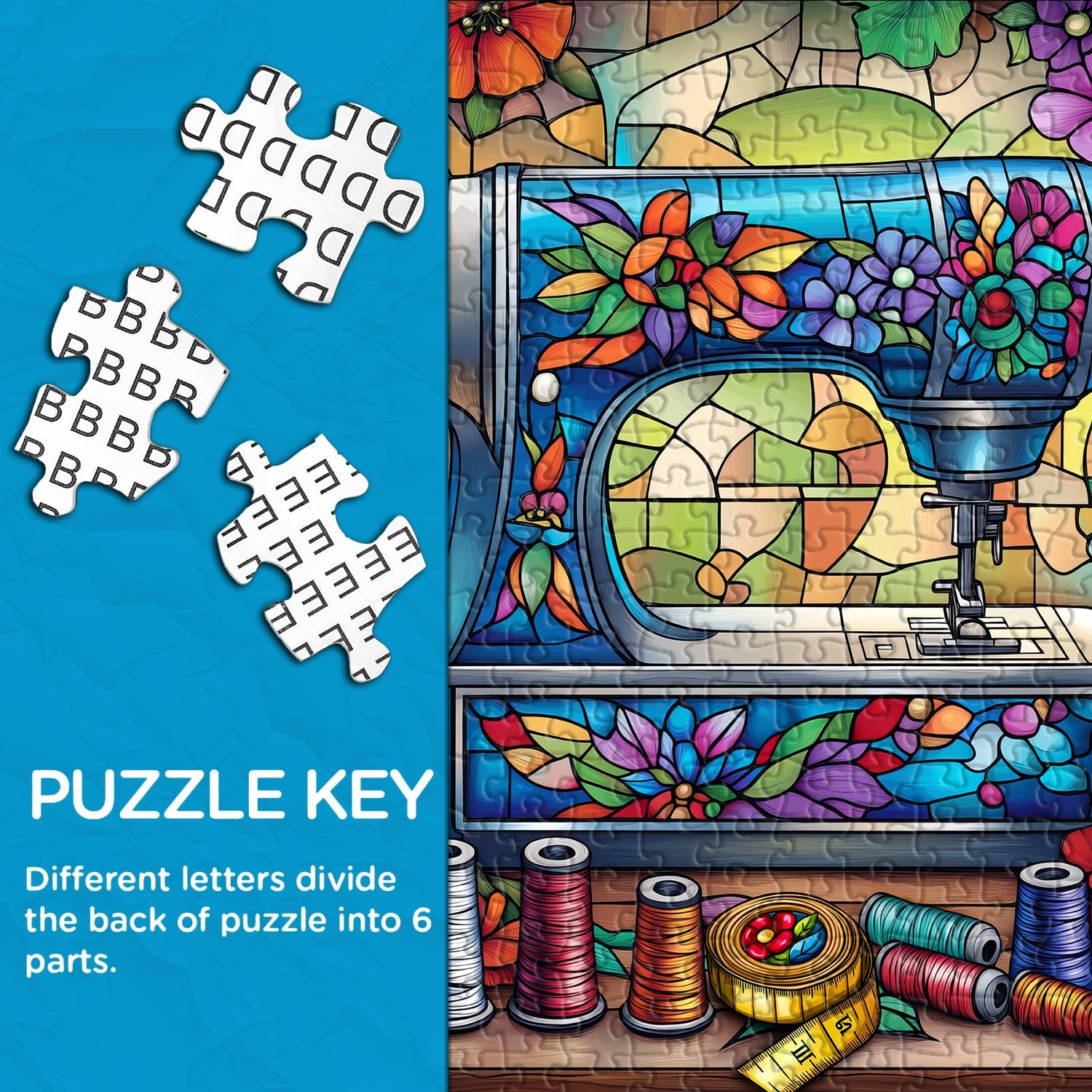 Rompecabezas de costura de vidrieras 1000 piezas