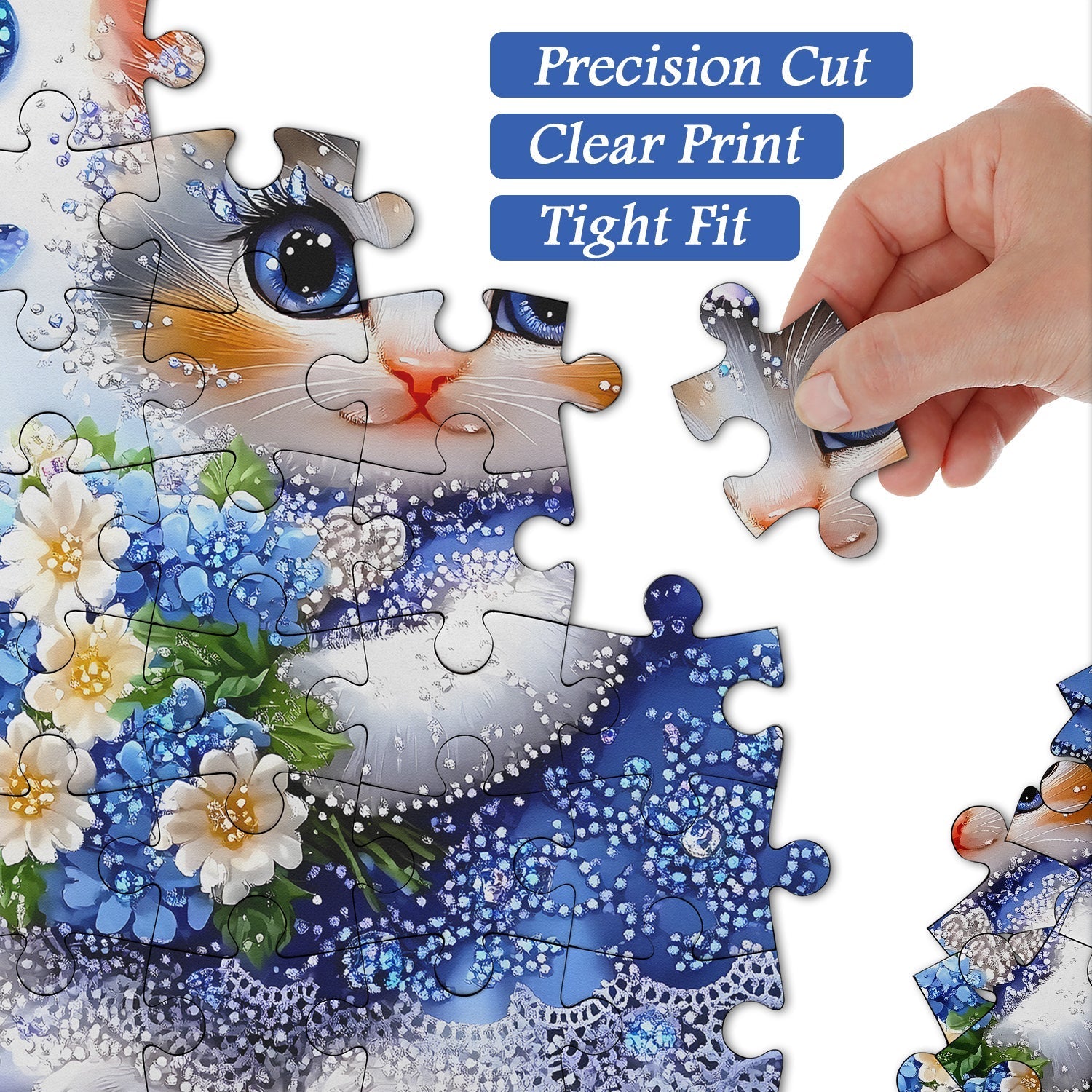 The Sapphire Kitten Jigsaw Puzzle 1000 Pieces