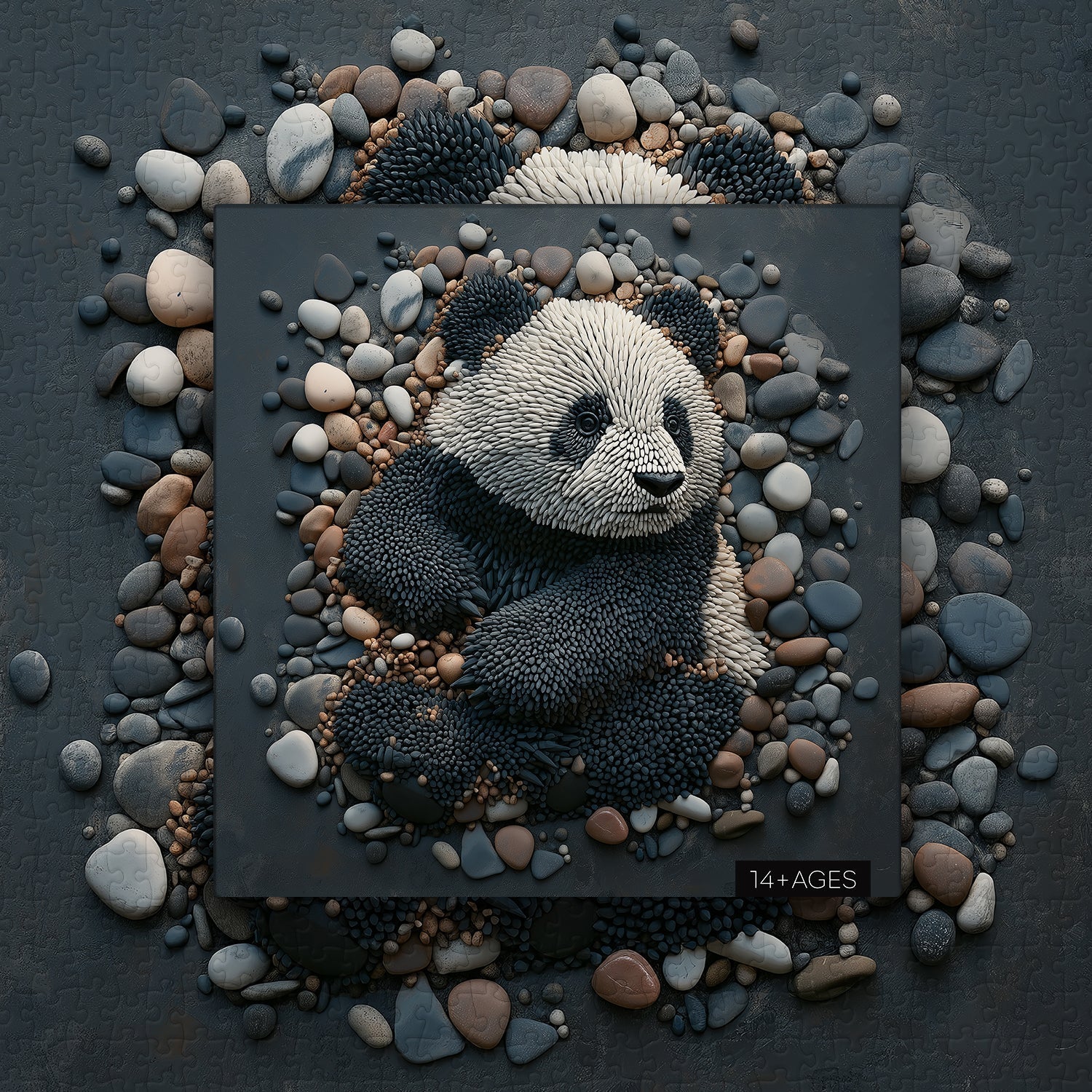 Rock Art Panda Jigsaw Puzzles 1000 piezas