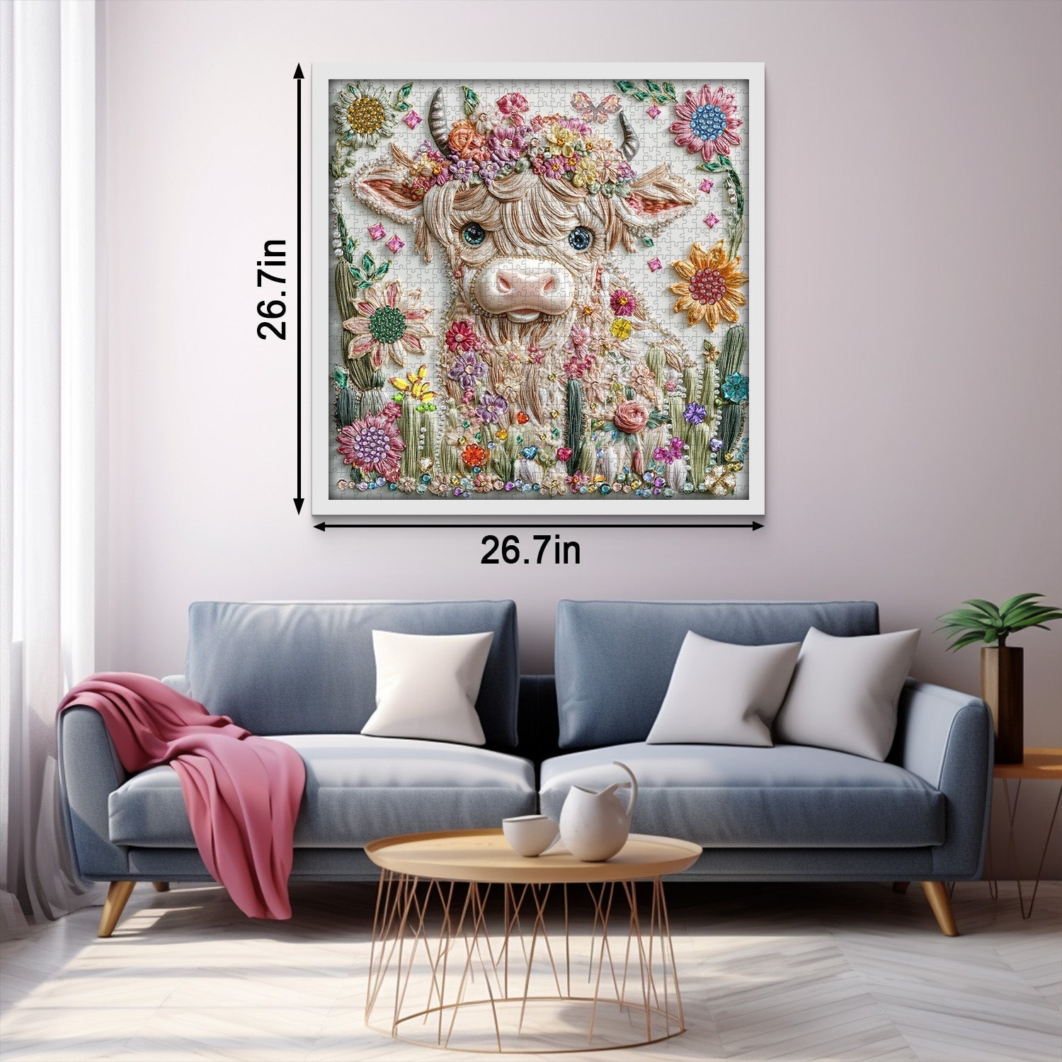 Elegante Volcillo de vaca Puzzle 1000 piezas