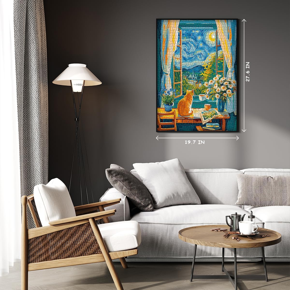 Starry Night Cat Jigsaw Puzzle 1000 pièces