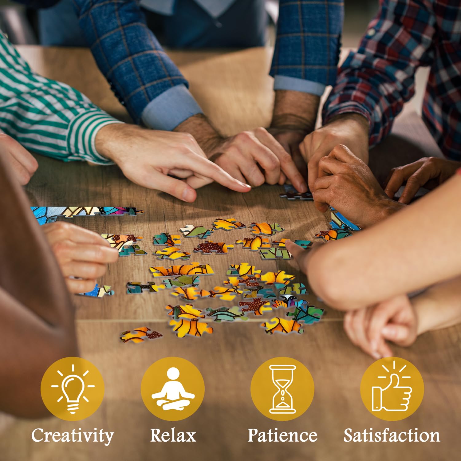 Punti di girasoli in vetro colorato 1000 pezzi