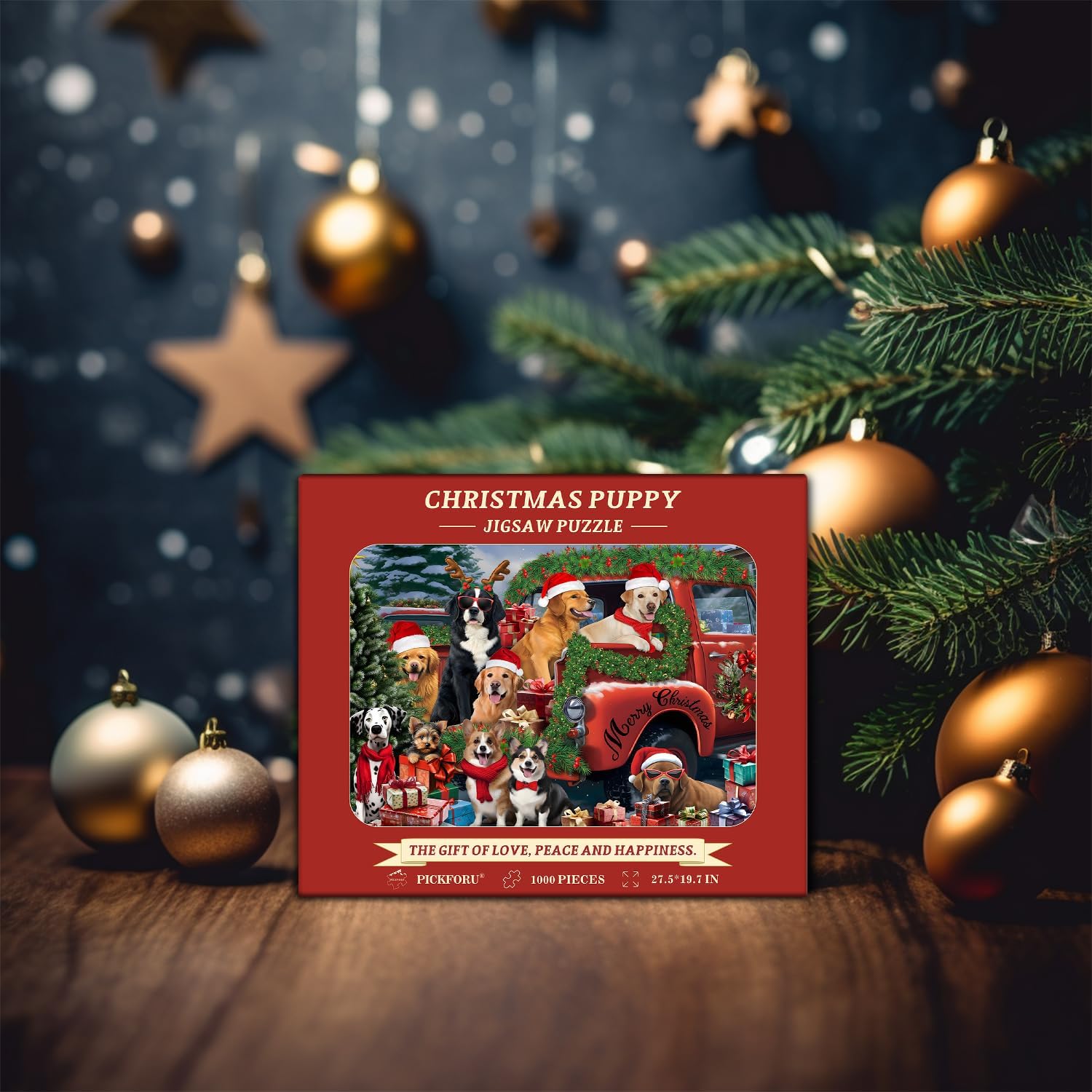 Rompecabezas de cachorros de Navidad 1000 piezas