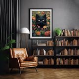 Rompecabezas de gato y flor 1000 piezas