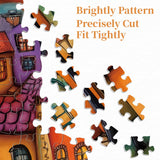 Colorido pueblo rompecabezas 1000 piezas