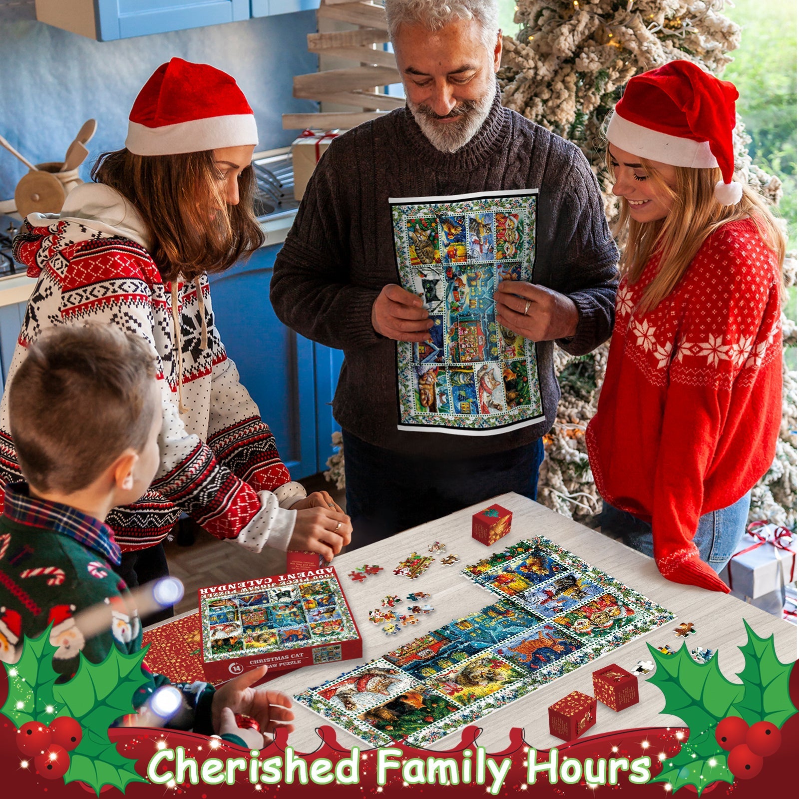 Calendario dell'avventa calendario di natalizio puzzle 1000 pezzi