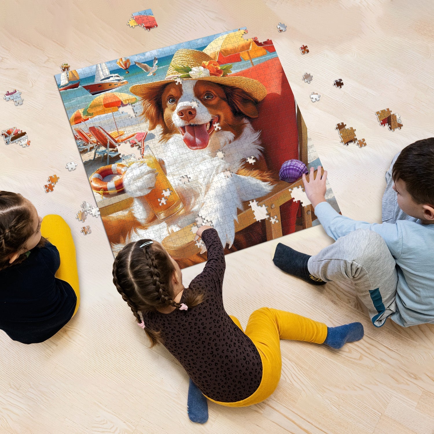 Pup's Vacation Jigsaw Puzzle 1000 Pieces