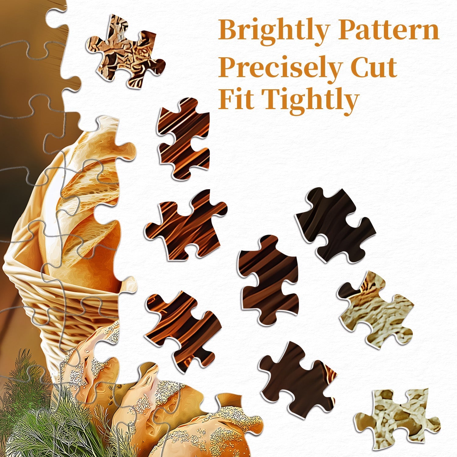 Piel de rompecabezas de banquete de pan 1000 piezas