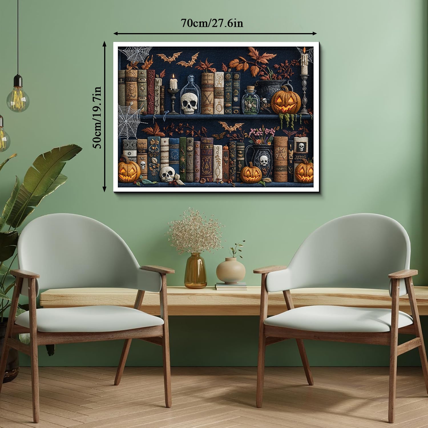 Spooky Bookshelf Nights Rompecabezas 1000 piezas