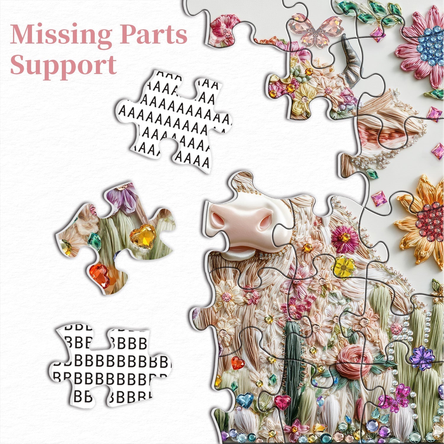 Elegante Volcillo de vaca Puzzle 1000 piezas