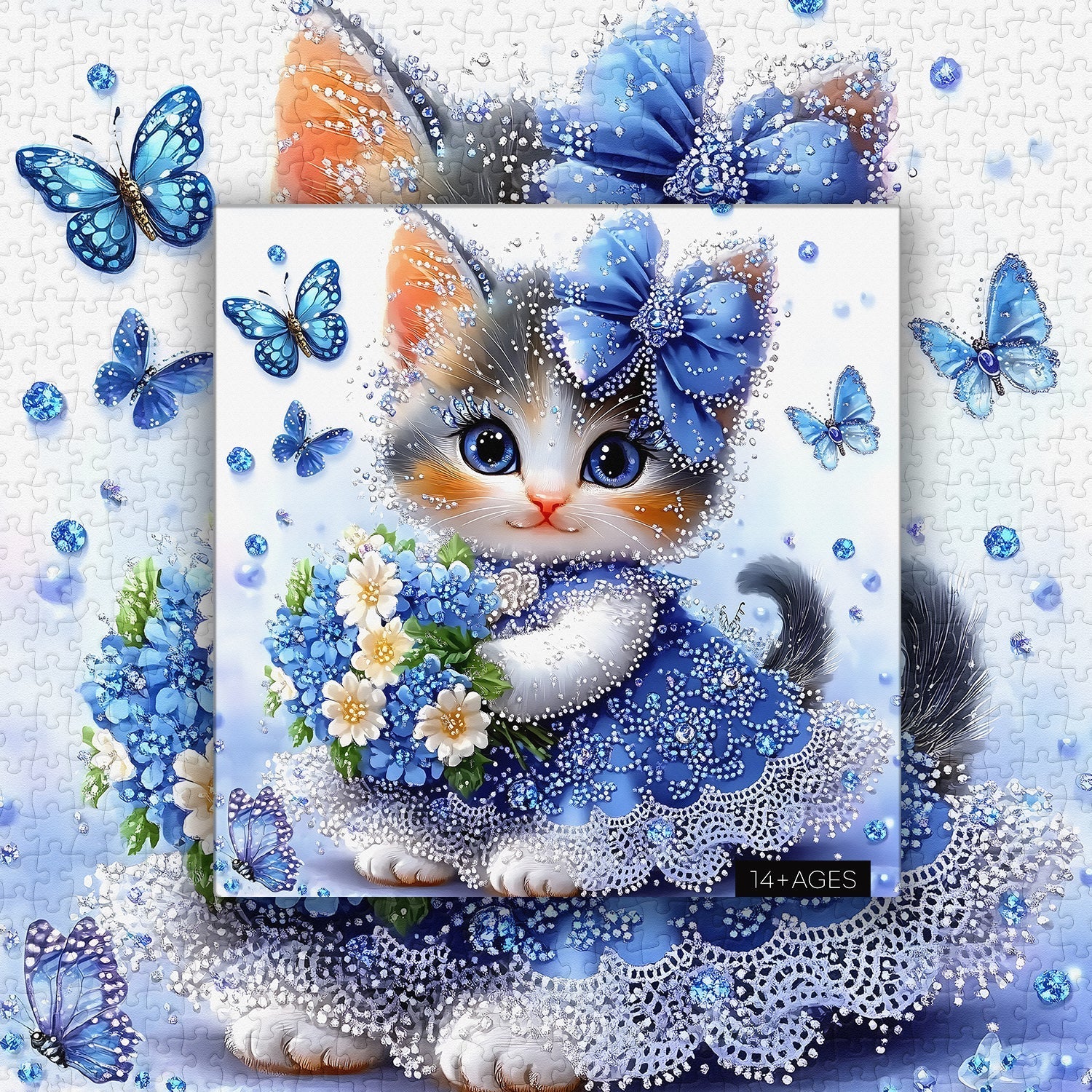 The Sapphire Kitten Jigsaw Puzzle 1000 Pieces