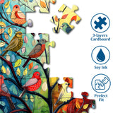 Pun puzzle a fila di gregge in fiore 1000 pezzi