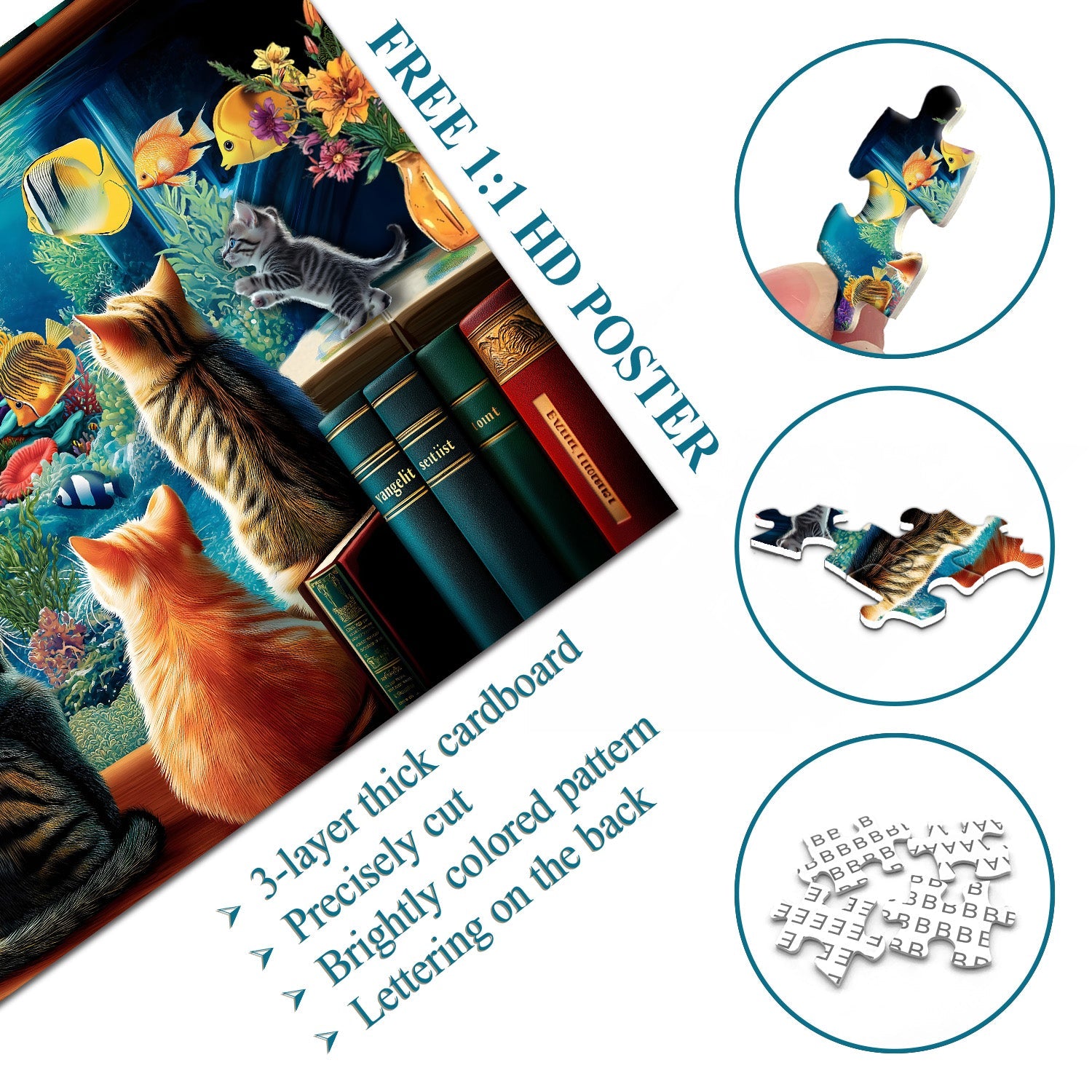 Katze Blickpuzzle 1000 Stücke