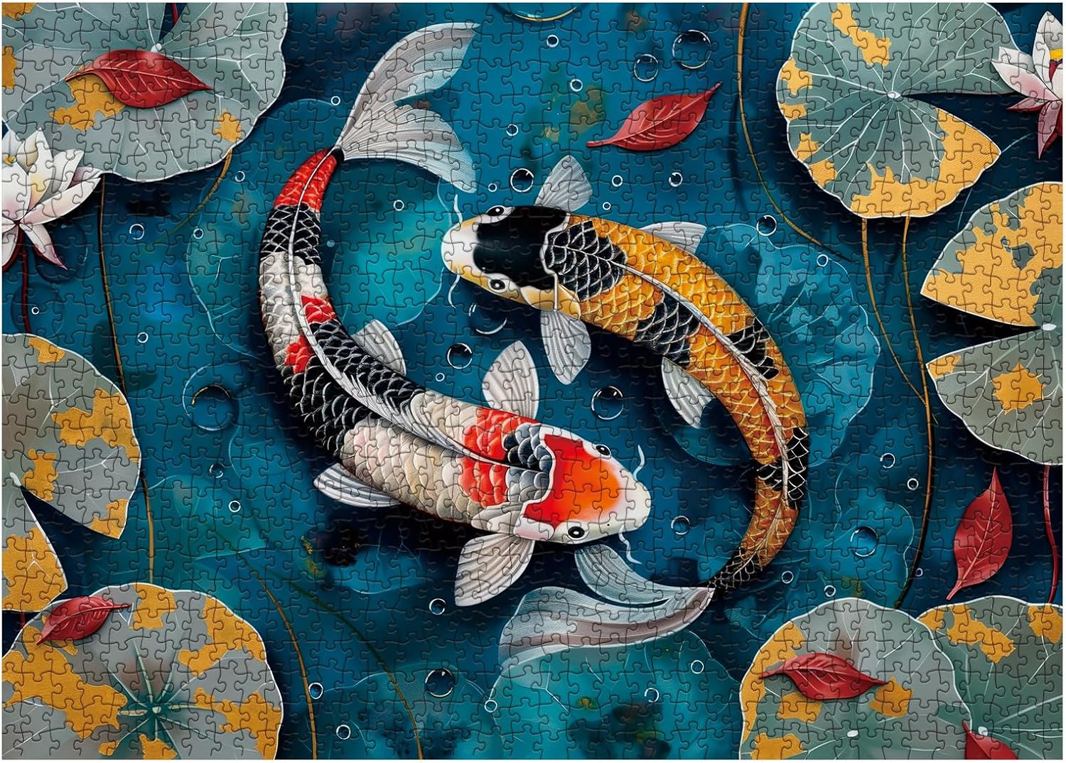 Lotus y Koi Jigsaw Puzzle 1000 piezas