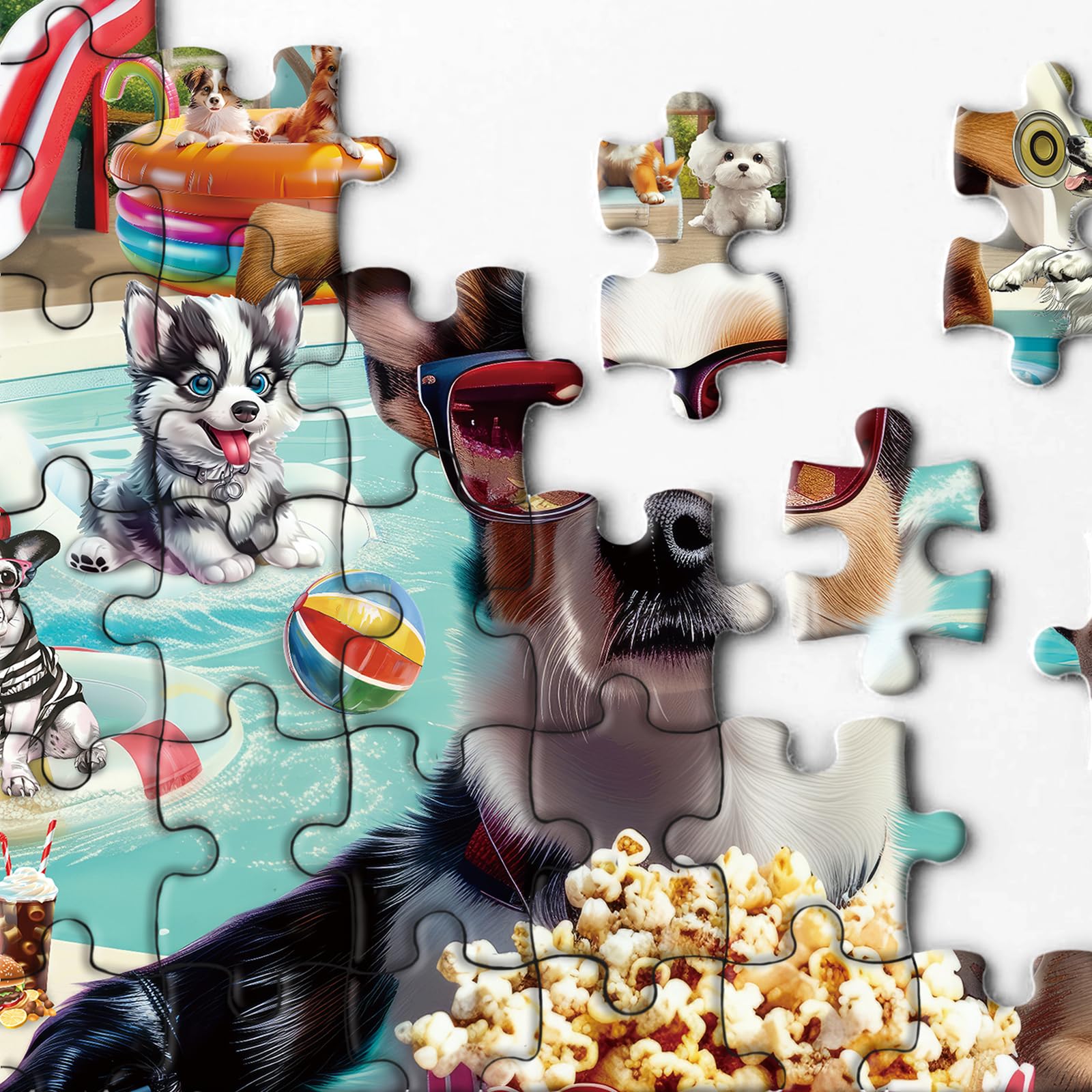 Pooch Pool Party Jigsaw Puzzle 1000 piezas
