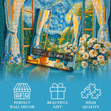 Starry Night Cat Jigsaw Puzzle 1000 pièces