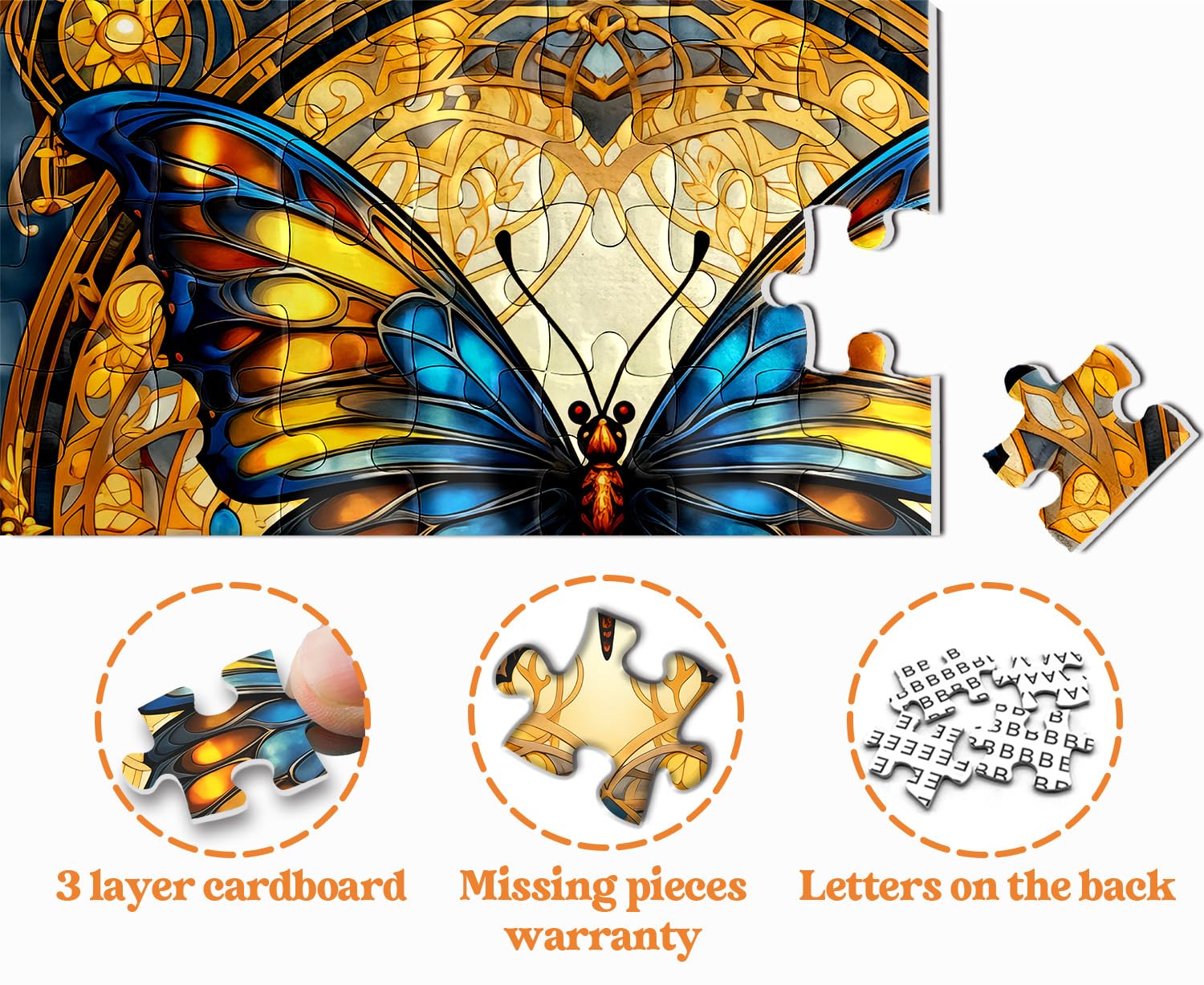 Rompecabezas de mariposa brillante 1000 piezas