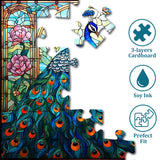 Pequeño de vidrio Peacock Globo rompecabezas 1000 piezas