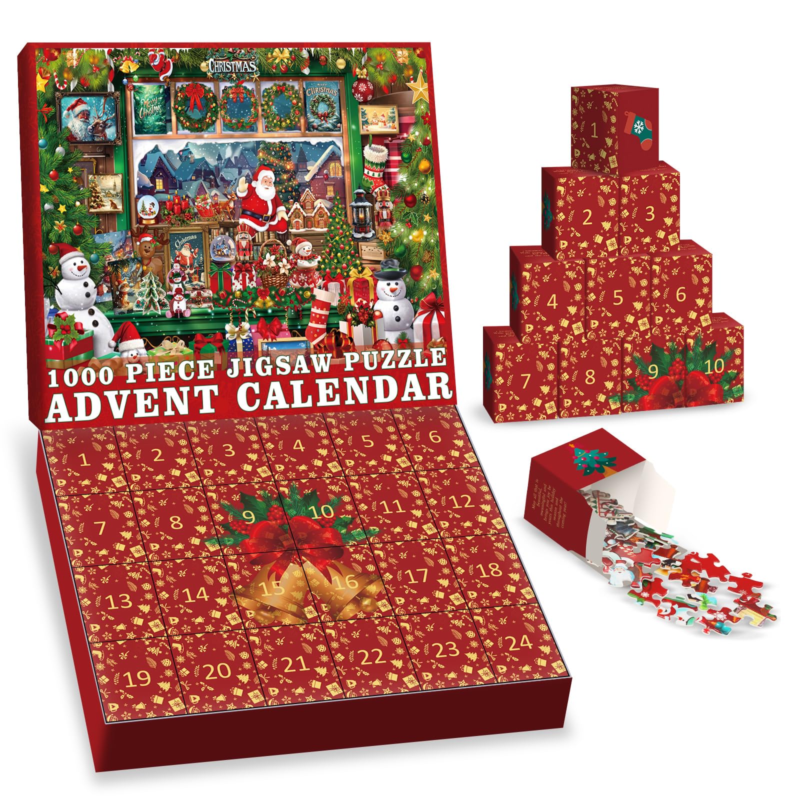 Calendario dell'avvento ornamentale di Natale puzzle 1000 pezzi