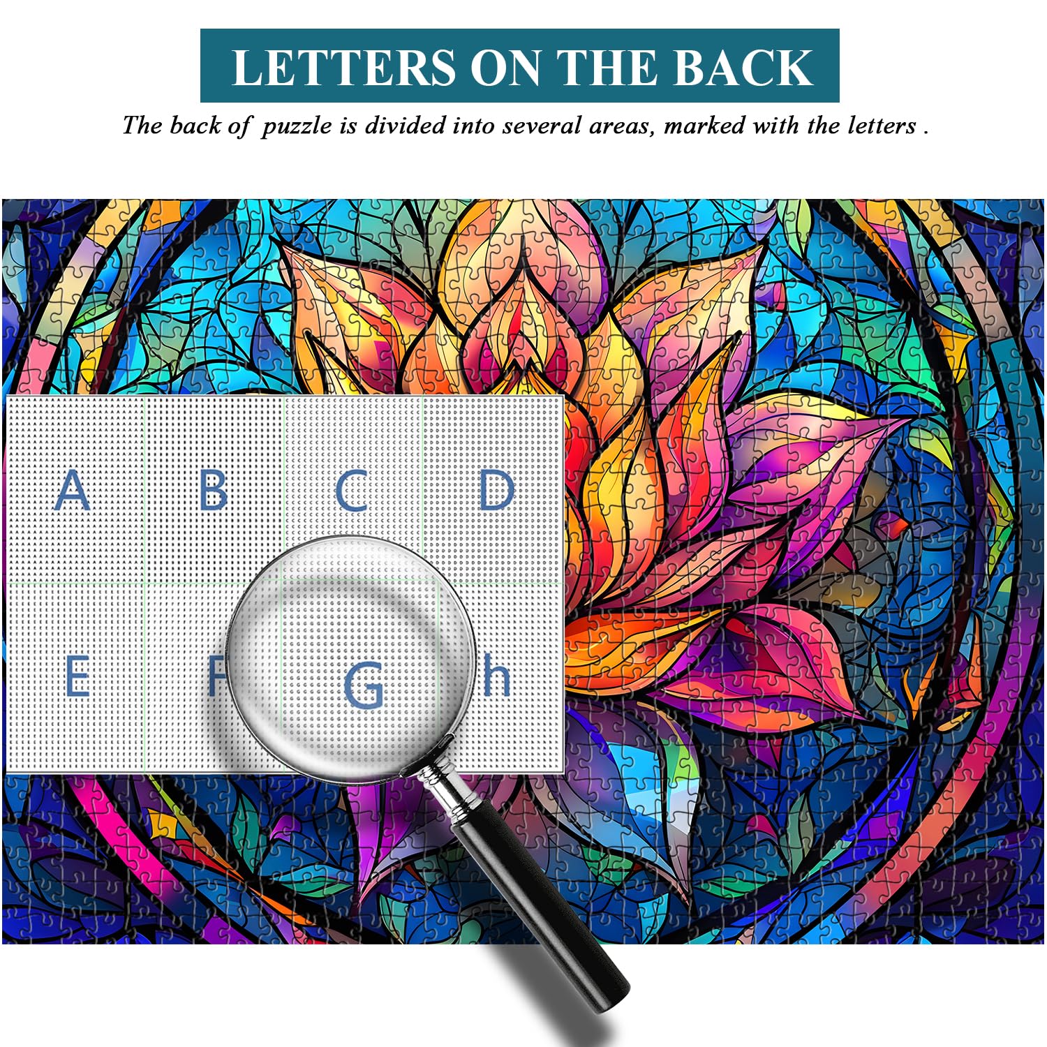 Piedras de jigsa de lotes de vidrieras 1000 piezas