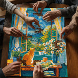 Starry Night Cat Jigsaw Puzzle 1000 pièces