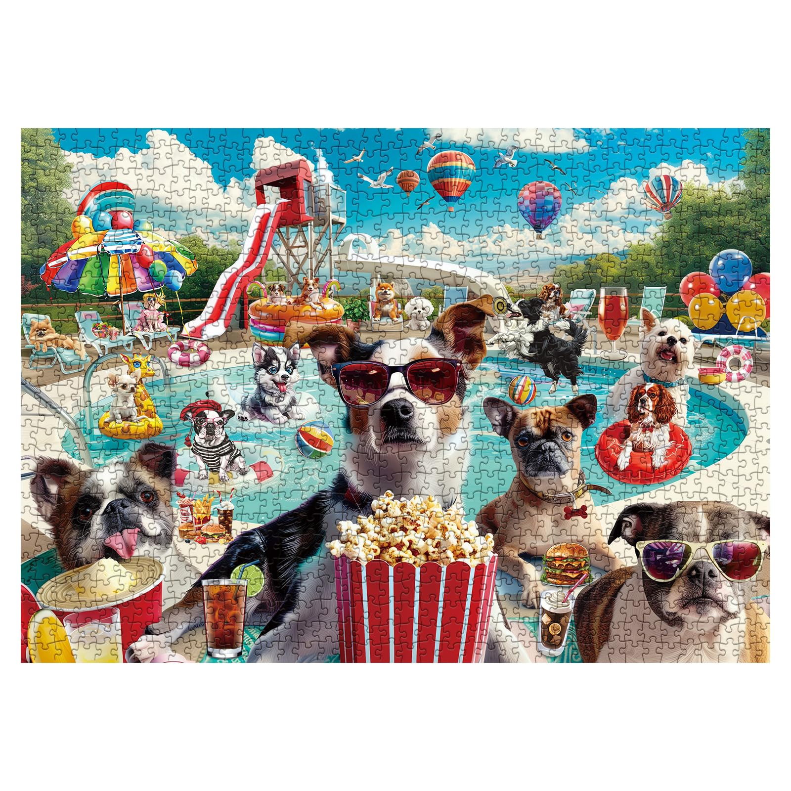 Pooch Pool Party Jigsaw Puzzle 1000 piezas