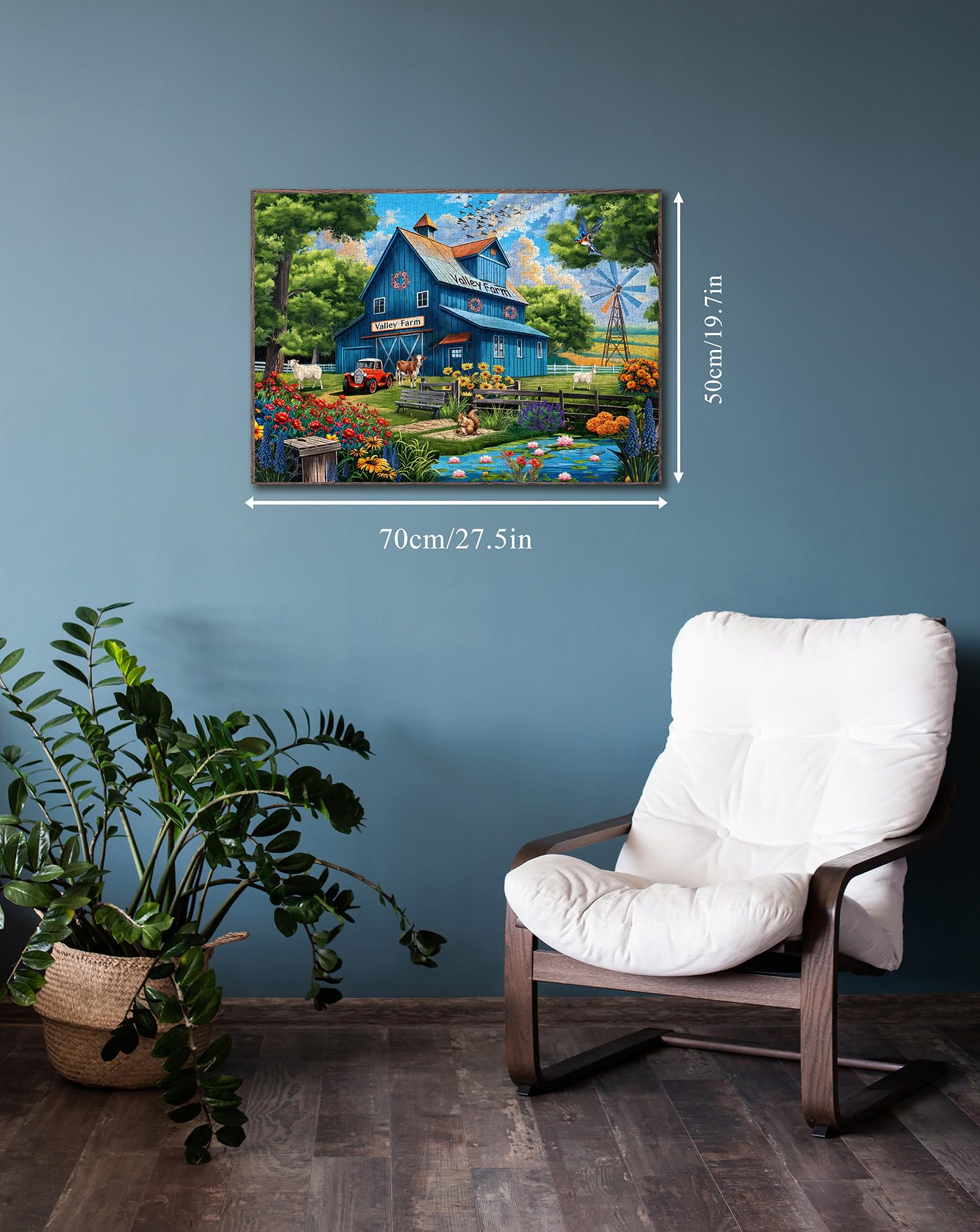 Pielzle de rompecabezas de granero de campo 1000 piezas