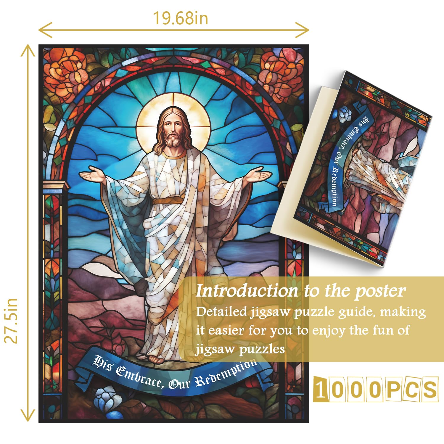 Vidrieras Jesucristo rompecabezas Puzzle 1000 piezas