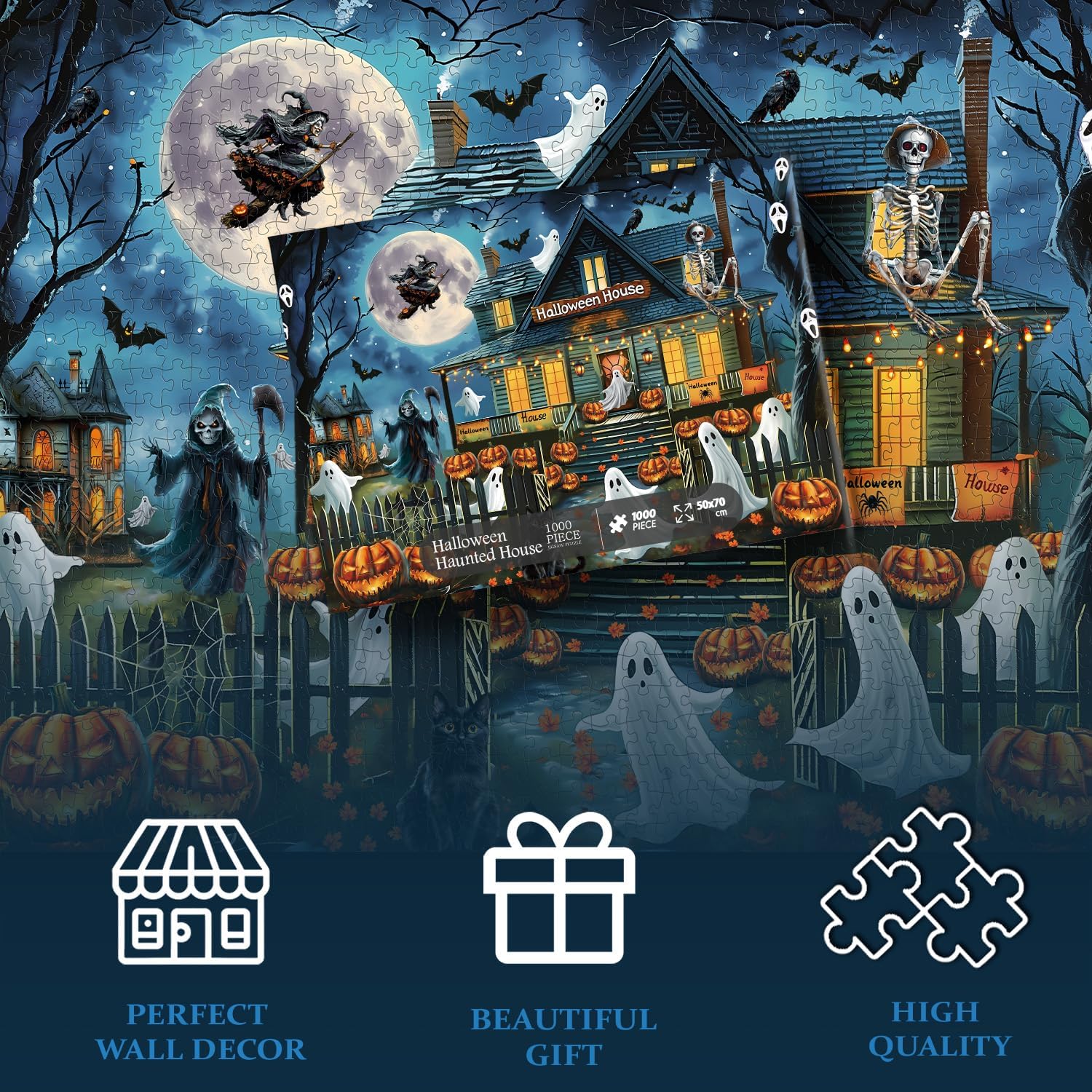 Halloween Haunted House Jigsaw Puzzle 1000 Stücke