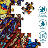 Owl de vidrieras Rompecabezas 1000 piezas