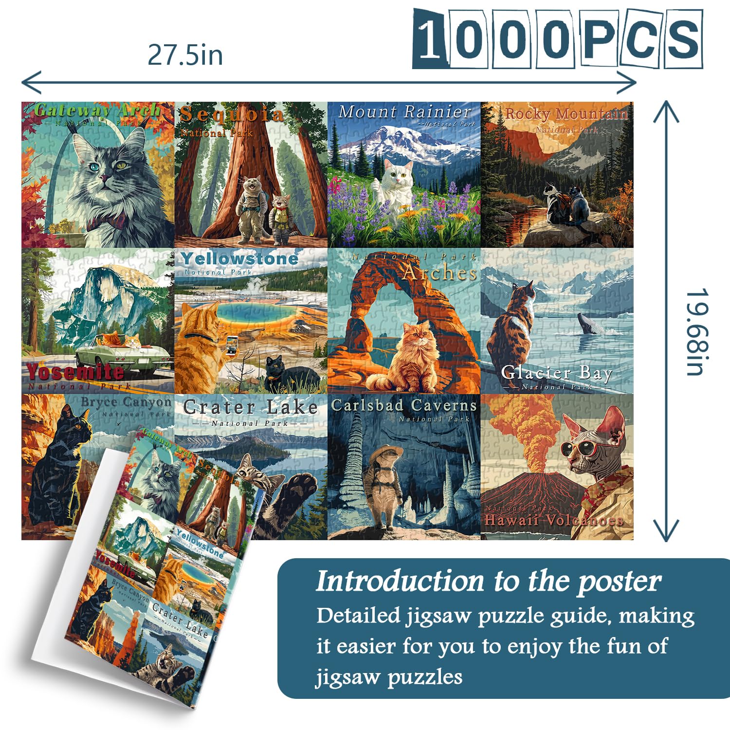 Katzen Nationalparks Puzzle 1000 Stücke