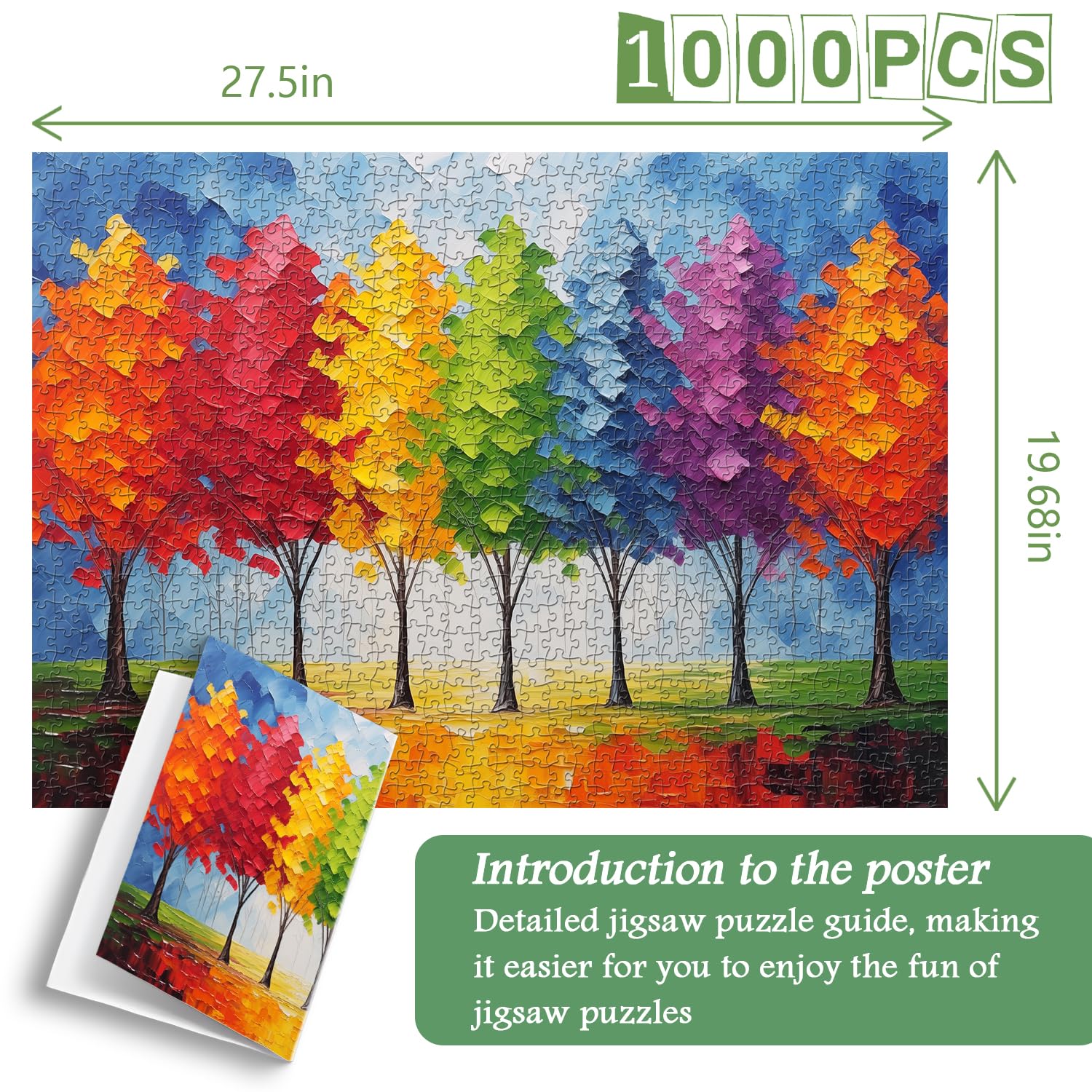 Colorido árbol de rompecabezas de árbol 1000 piezas