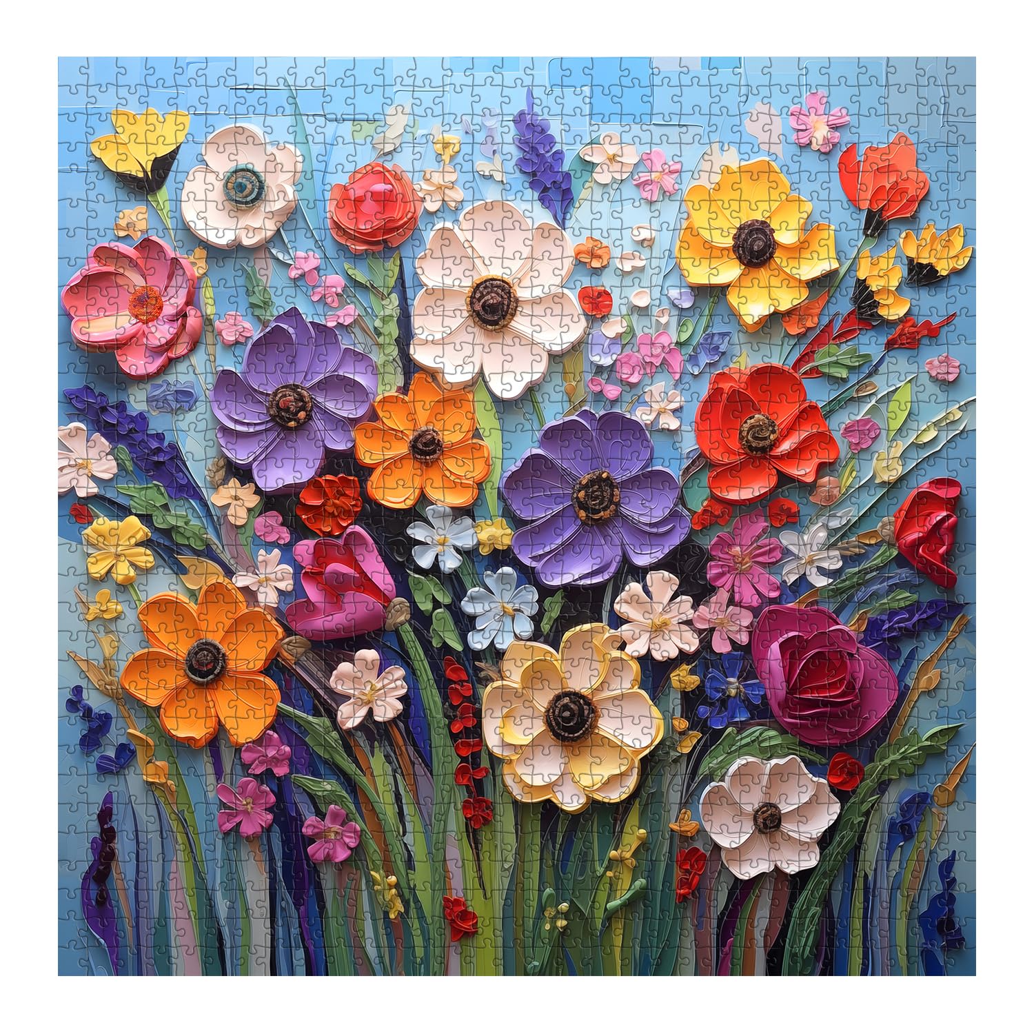Buntes Blumenprozzel Puzzle 1000 Stücke